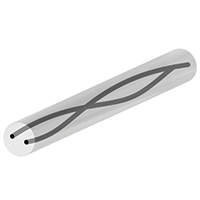 Carbide Rod diagram with two 15 degree helix coolant channels 15